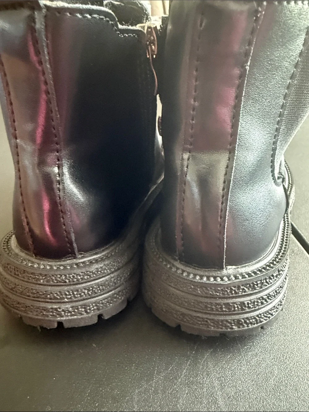 Kids Black Chelsea Boot with Side Zipper